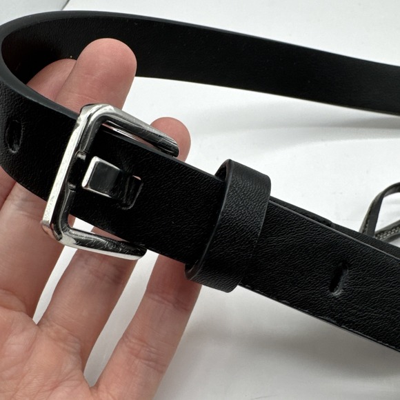 Calvin Klein Unisex Black Synthetic Leather Belt Bag Fanny Pack Hip Adjustable M - Picture 5 of 10